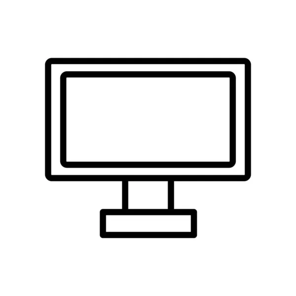 Monitor Icon Vektor Isoliert Auf Weißem Hintergrund Monitor Transparentes Zeichen — Stockvektor
