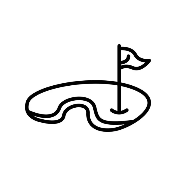 Icône Golf Vecteur Isolé Sur Fond Blanc Golf Signe Transparent — Image vectorielle