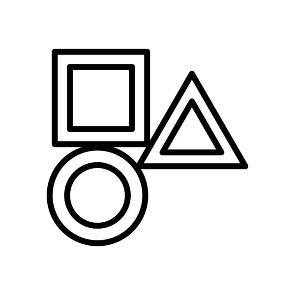 Піктограма Фігур Вектор Ізольовано Білому Тлі Фігури Прозорий Знак Лінійні — стоковий вектор
