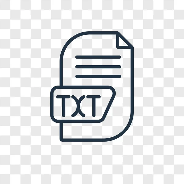 Icône Vectorielle Txt Isolée Sur Fond Transparent Concept Logo Txt — Image vectorielle