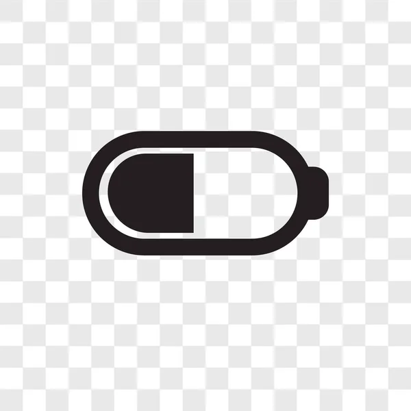 Akku Vektor Symbol Isoliert Auf Transparentem Hintergrund Batterie Logo Konzept — Stockvektor