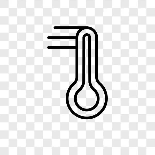 Θερμόμετρο Εικόνα Διάνυσμα Απομονώνονται Διαφανές Φόντο Θερμόμετρο Λογότυπο Έννοια — Διανυσματικό Αρχείο