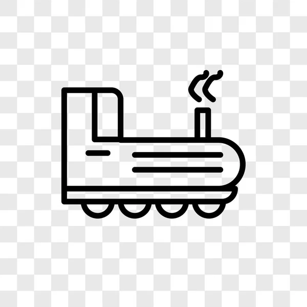 Icône Vectorielle Train Isolée Sur Fond Transparent Concept Logo Train — Image vectorielle