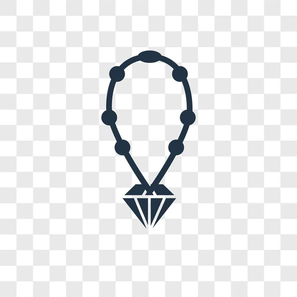 Icône Vectorielle Collier Isolé Sur Fond Transparent Concept Logo Collier — Image vectorielle