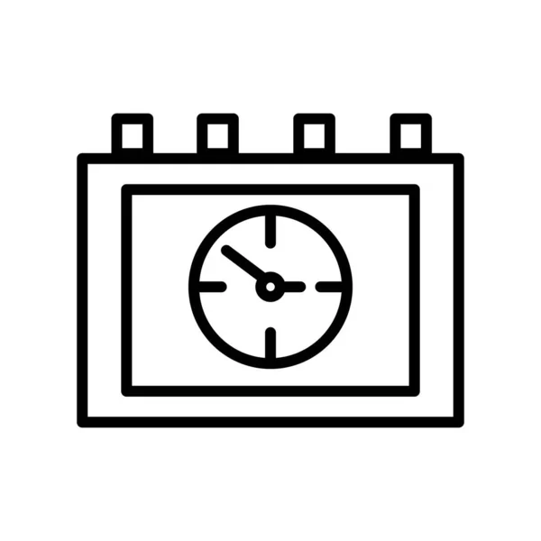 Vektorové Ikony Kalendáře Izolovaných Bílém Pozadí Kalendář Transparentní Znamení Čáry — Stockový vektor