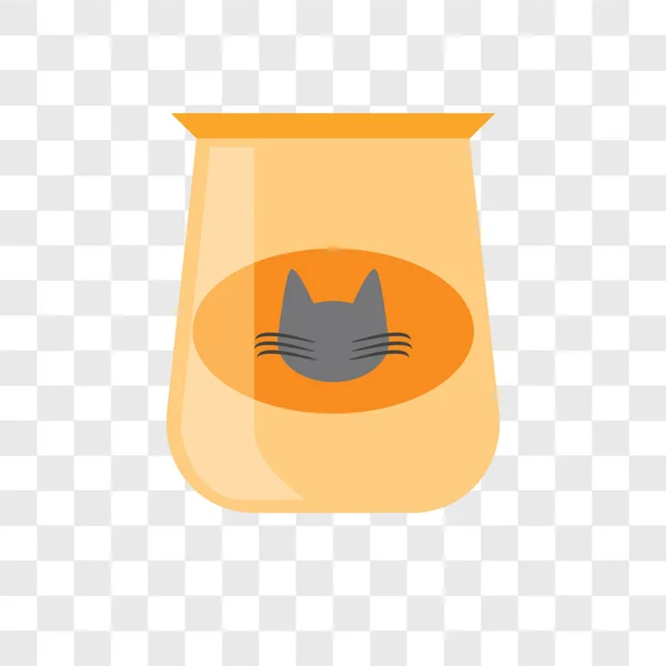 Cat Food Vector Icon Isolated Transparent Background Cat Food Logo — Stock Vector