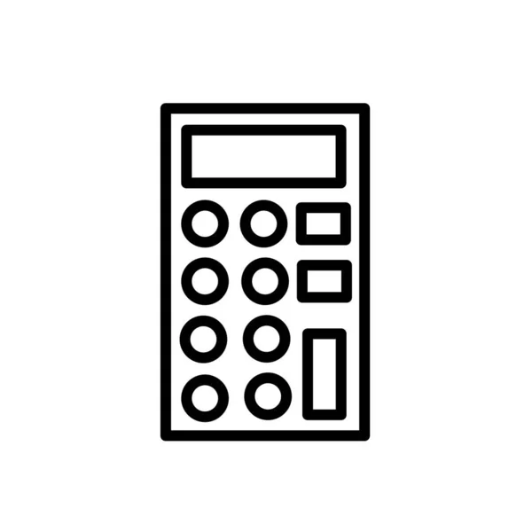 Вектор Значка Калькулятора Изолирован Белом Фоне Прозрачный Знак Калькулятора Элементы — стоковый вектор