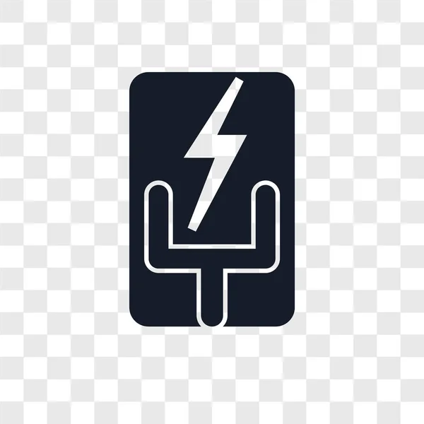 Electricity Vector Icon Isolated Transparent Background Electricity Logo Concept — Stock Vector