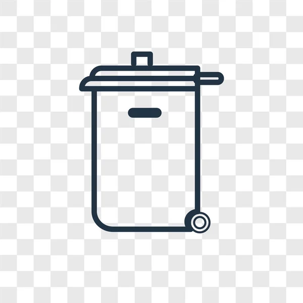 Papierkorb Vektor Symbol Isoliert Auf Transparentem Hintergrund Papierkorb Logo Konzept — Stockvektor