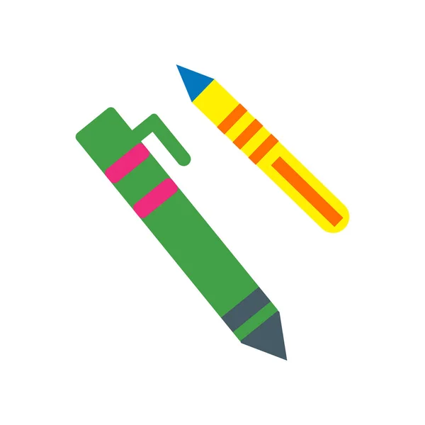 Icône Crayon Vecteur Isolé Sur Fond Blanc Crayon Signe Transparent — Image vectorielle
