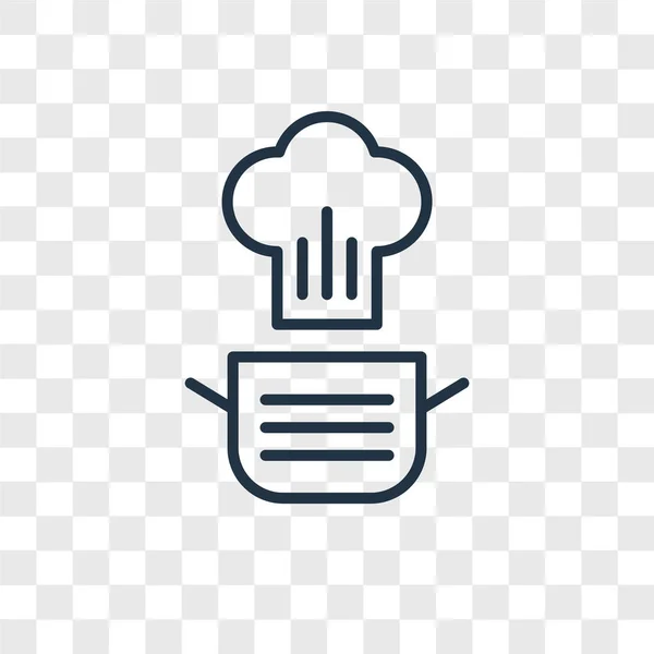 Ícone Vetor Cozinha Isolado Fundo Transparente Cozinhar Conceito Logotipo — Vetor de Stock