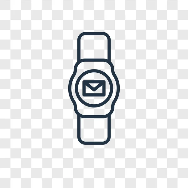 Icône Vectorielle Smartwatch Isolée Sur Fond Transparent Concept Logo Smartwatch — Image vectorielle