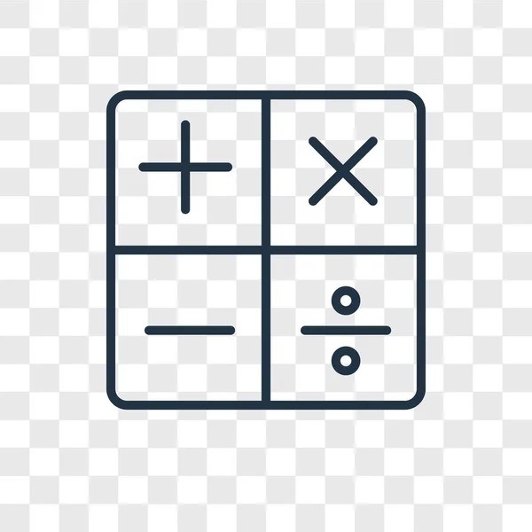 Vector Calculatorpictogram Geïsoleerd Transparante Achtergrond Calculator Logo Concept — Stockvector