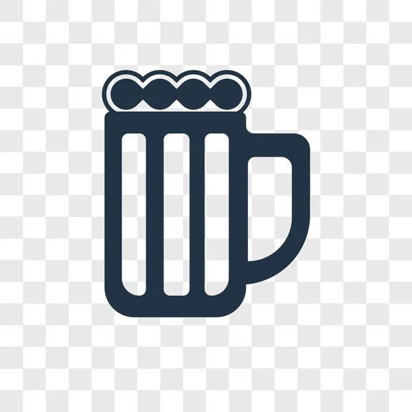 Icono Vector Cerveza Aislado Sobre Fondo Transparente Concepto Logotipo Cerveza — Archivo Imágenes Vectoriales