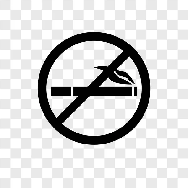 Kein Raucher Vektor Symbol Auf Transparentem Hintergrund Kein Raucher Logo — Stockvektor