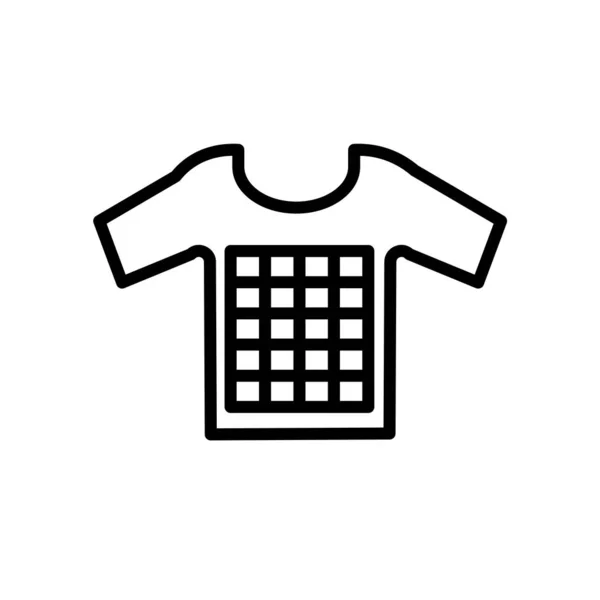 T恤图标矢量在白色背景 T恤透明符号 线条或线性符号 元素设计中被隔离在轮廓样式中 — 图库矢量图片