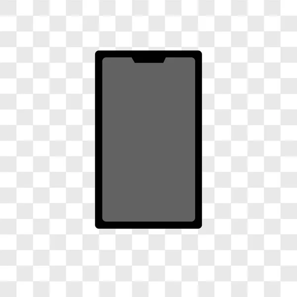 Icono Del Vector Del Teléfono Aislado Sobre Fondo Transparente Concepto — Vector de stock