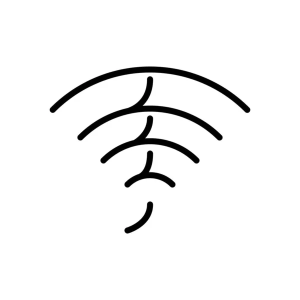 Wifi 图标矢量隔离在白色背景 Wifi 透明标志 线和轮廓元素的线性样式 — 图库矢量图片