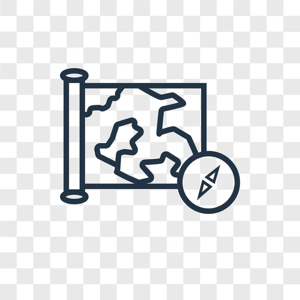 Значок Вектора Карты Изолирован Прозрачном Фоне Концепция Логотипа Карты — стоковый вектор