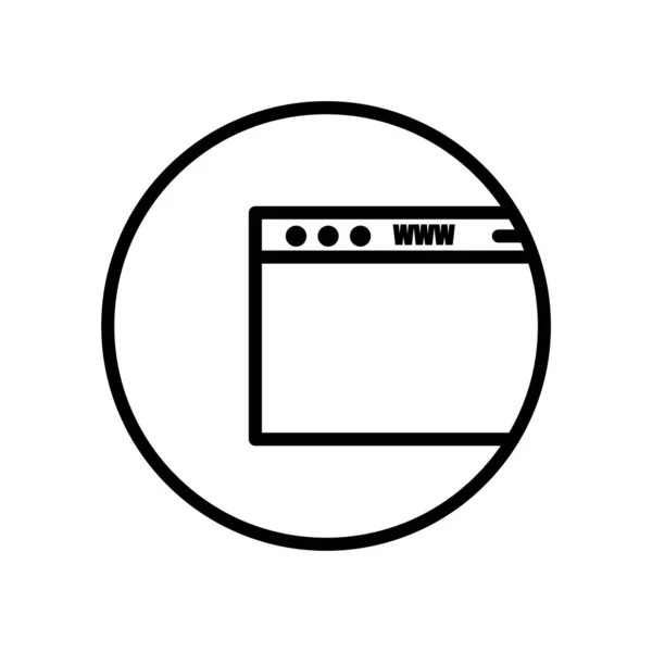 Web Icon Vector Isolato Sfondo Bianco Web Segno Trasparente Linea — Vettoriale Stock