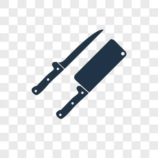Icône Vectorielle Couteau Isolé Sur Fond Transparent Concept Logo Couteau — Image vectorielle