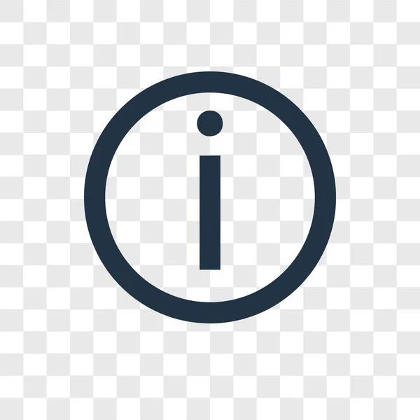 Ícone Vetor Informação Isolado Fundo Transparente Conceito Logotipo Informação —  Vetores de Stock