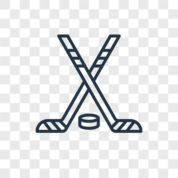 Hockey Vector Icon Isolated Transparent Background Hockey Logo Concept — Stock Vector