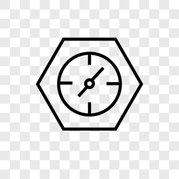 Relógio Vetor Ícone Isolado Fundo Transparente Relógio Logotipo Conceito —  Vetores de Stock