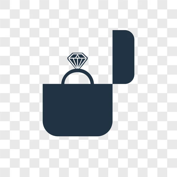 Ring Vector Pictogram Geïsoleerd Transparante Achtergrond Ring Logo Concept — Stockvector