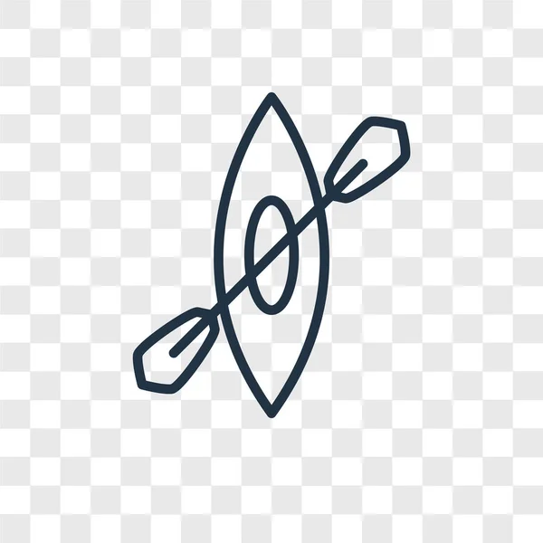 Kajak Vektor Symbol Isoliert Auf Transparentem Hintergrund Kajak Logo Konzept — Stockvektor