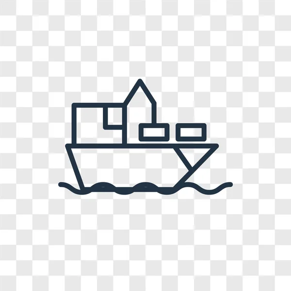 Hajó Vector Icon Elszigetelt Átlátszó Háttér Hajó Embléma Koncepció — Stock Vector