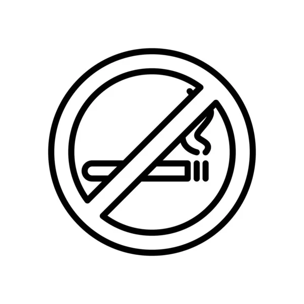 Smoking Icon Vector Isolated White Background Smoking Transparent Sign Line — Stock Vector