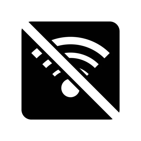 Geen Wifi Pictogram Vector Geïsoleerd Een Witte Achtergrond Geen Wifi — Stockvector