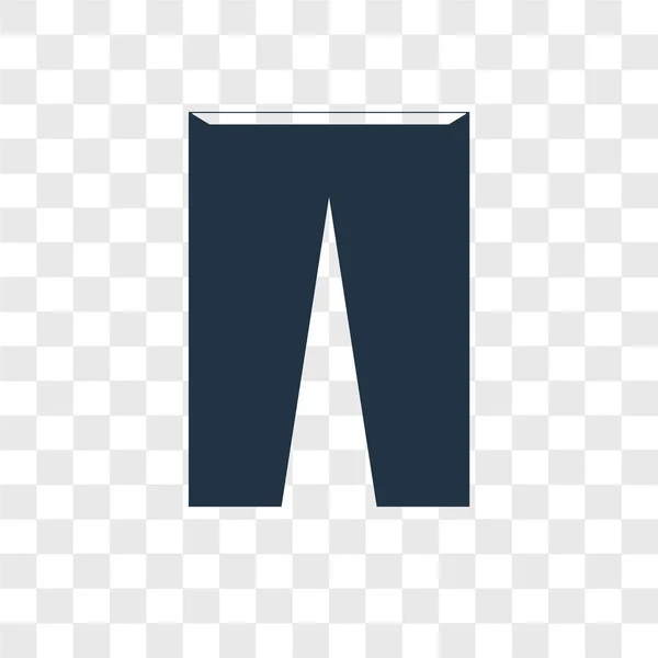 Pantalones Vector Icono Aislado Sobre Fondo Transparente Concepto Logotipo Los — Vector de stock