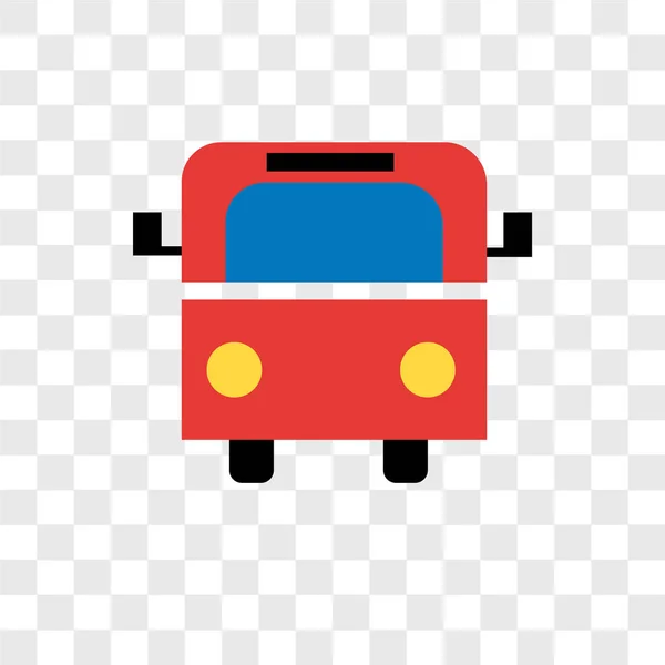 Bus Vektor Symbol Isoliert Auf Transparentem Hintergrund Bus Logo Konzept — Stockvektor