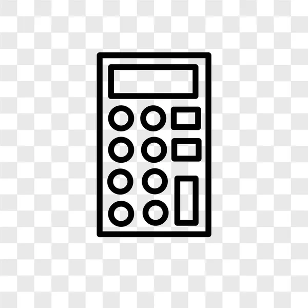 Calculator Vector Icon Isolated Transparent Background Calculator Logo Concept — Stock Vector