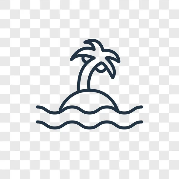 Insel Vektorsymbol Isoliert Auf Transparentem Hintergrund Insel Logo Konzept — Stockvektor