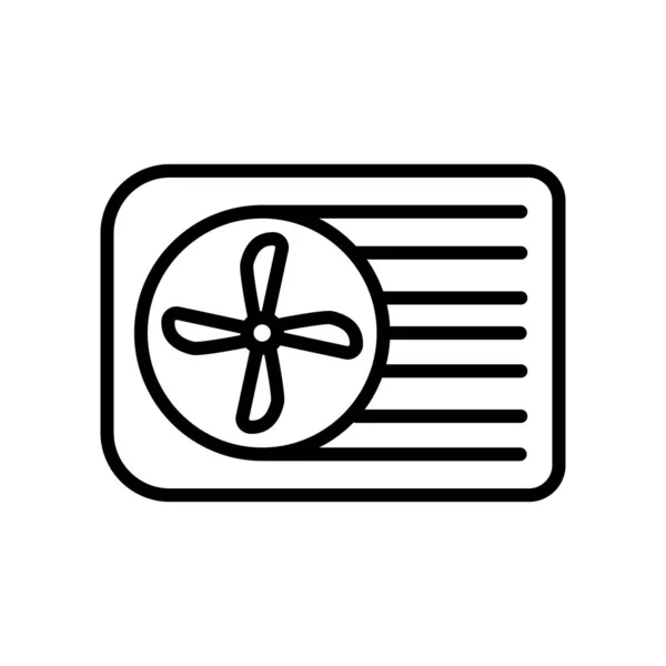 空调图标矢量隔离在白色背景 空调透明标志 线和轮廓元素的线性样式 — 图库矢量图片