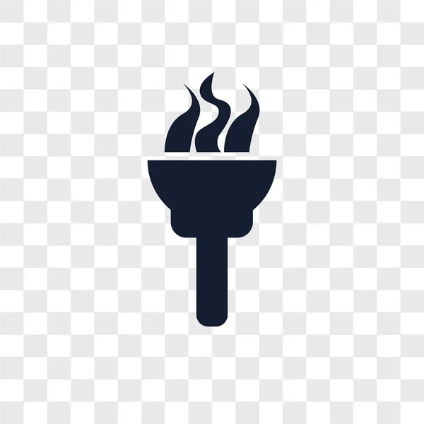 Иконка Вектора Факела Изолирована Прозрачном Фоне Концепция Логотипа Факела — стоковый вектор