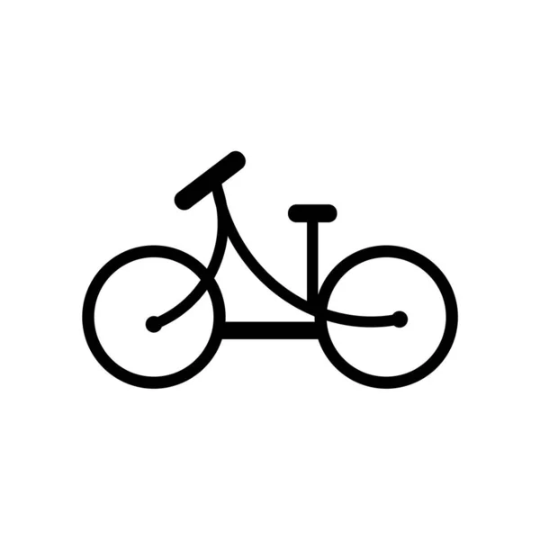 Bicycle Icon Vector Isolated White Background Bicycle Transparent Sign Black — Stock Vector