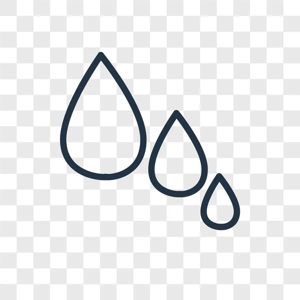 Gotas Icono Vectorial Aislado Sobre Fondo Transparente Gotas Concepto Logotipo — Archivo Imágenes Vectoriales