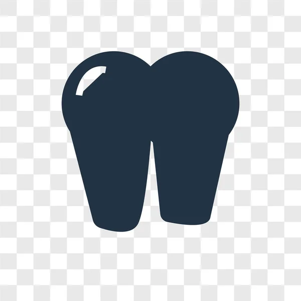 Icono Del Vector Dental Aislado Sobre Fondo Transparente Concepto Del — Vector de stock