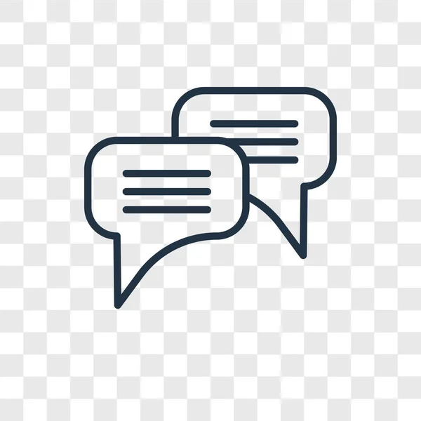 Icono Vector Chat Aislado Sobre Fondo Transparente Concepto Logotipo Chat — Archivo Imágenes Vectoriales