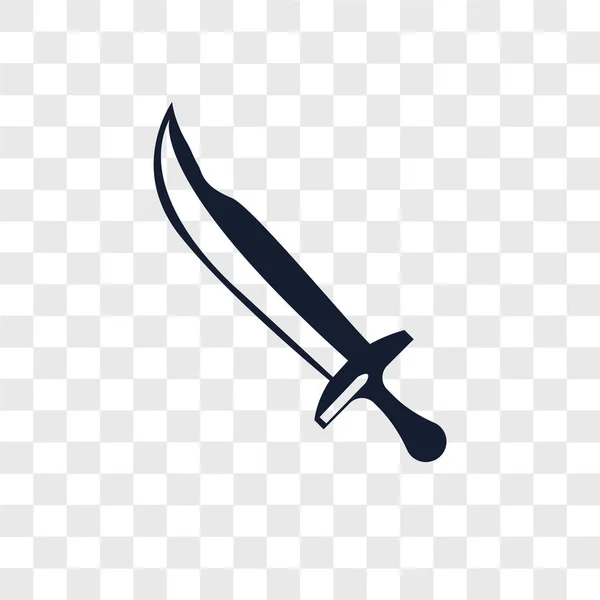 Schwertvektorsymbol Isoliert Auf Transparentem Hintergrund Schwert Logo Konzept — Stockvektor