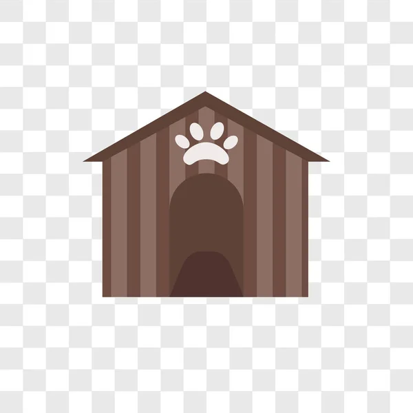 Kennel Vector Icono Aislado Sobre Fondo Transparente Concepto Logotipo Perrera — Vector de stock