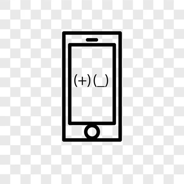 Smartphone Vector Pictogram Geïsoleerd Transparante Achtergrond Smartphone Logo Concept — Stockvector
