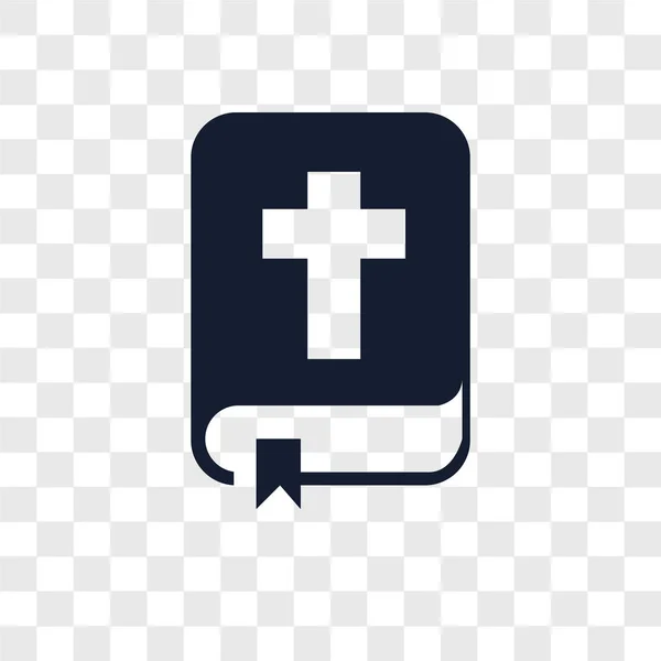 Bibeln Vektor Ikonen Isolerad Transparent Bakgrund Bibeln Logotyp Koncept — Stock vektor