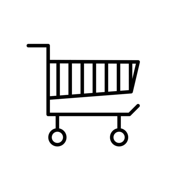 Cart Icon Vector Isolated White Background Cart Transparent Sign Line — Stock Vector