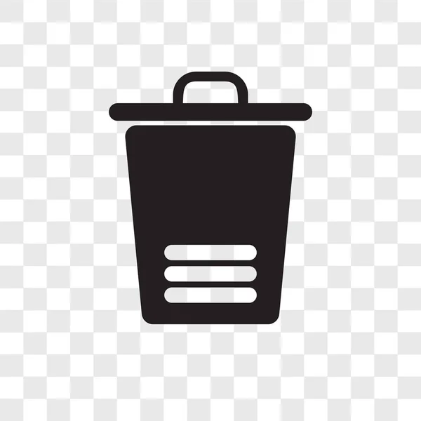 Ícone Vetor Lixo Isolado Fundo Transparente Conceito Logotipo Lixo — Vetor de Stock