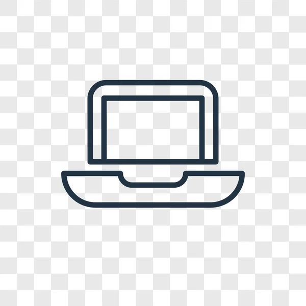 Laptop Vector Icon Elszigetelt Átlátszó Háttér Laptop Embléma Koncepció — Stock Vector